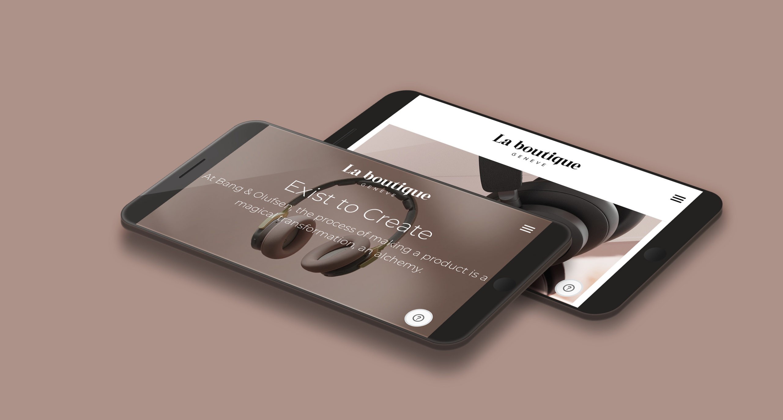 Page d'accueil de La Boutique sur mobile